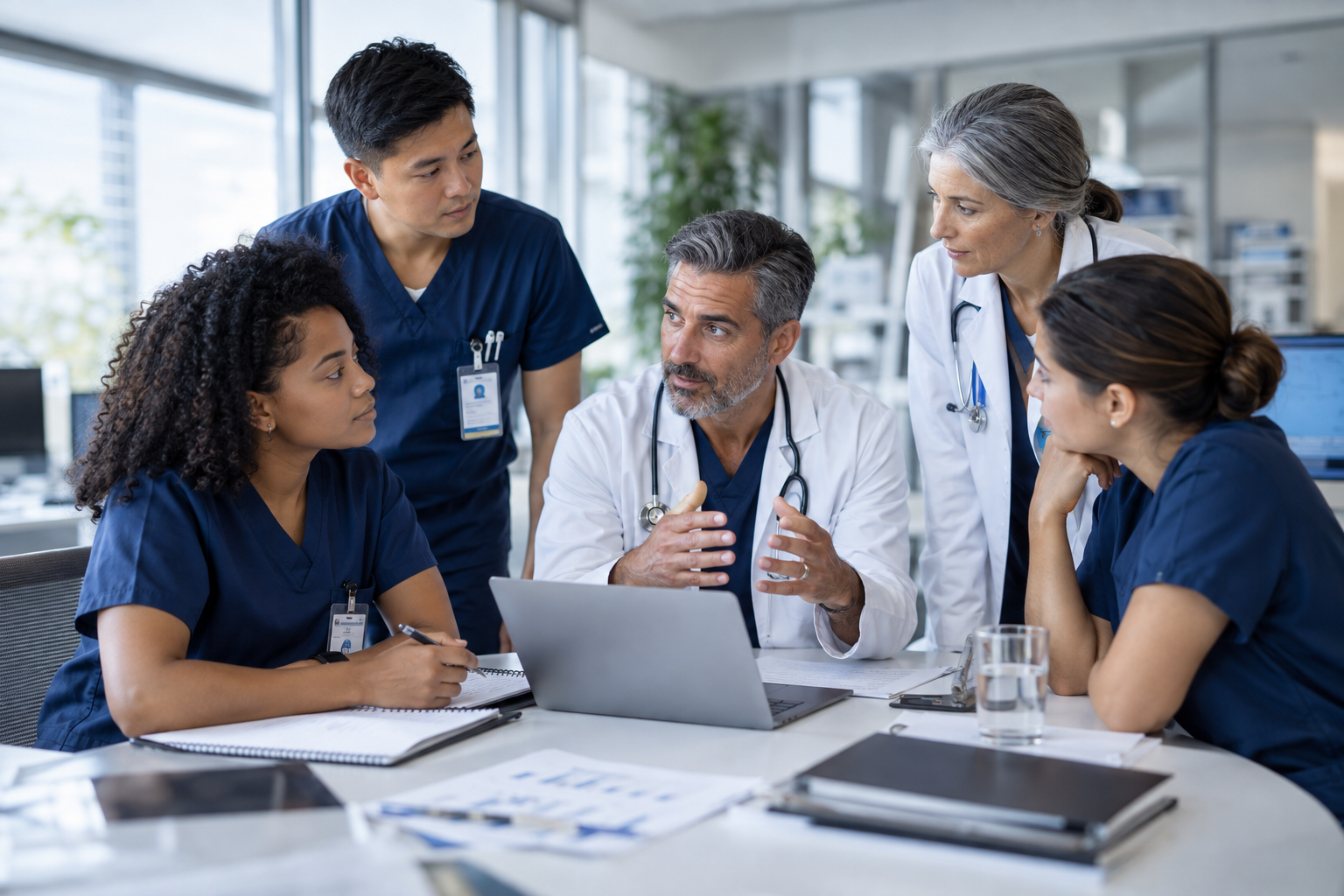 Illustrative health care scene
